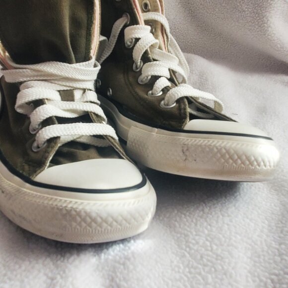 Double Upper Converse All Star Chuck Taylor Green and pink women 8 - Picture 4 of 16